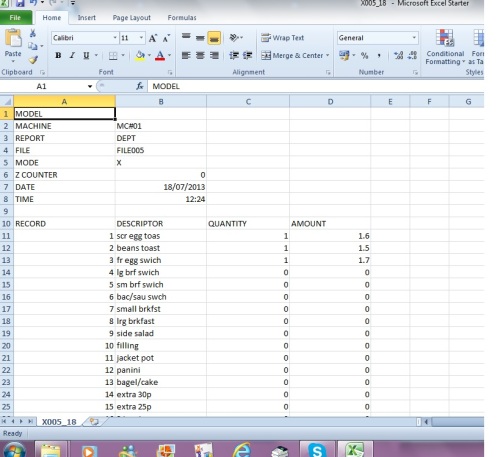 Casio SE-S400 Microsoft Excel